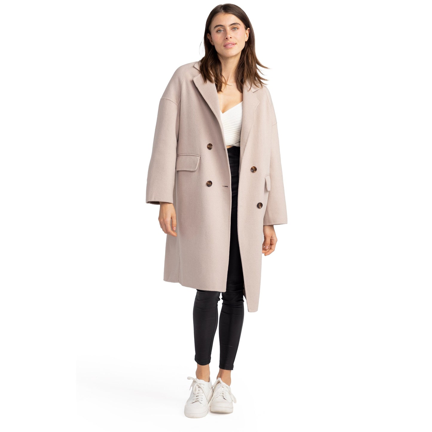 Amnesia Wool Blend Oversized Coat