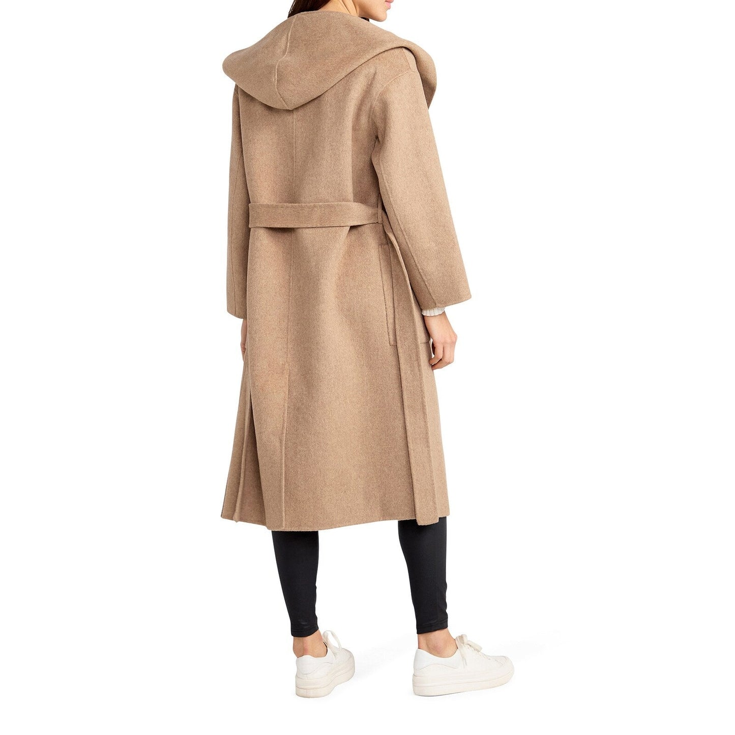 Arcadia Wool Blend Oversided Coat with Hood