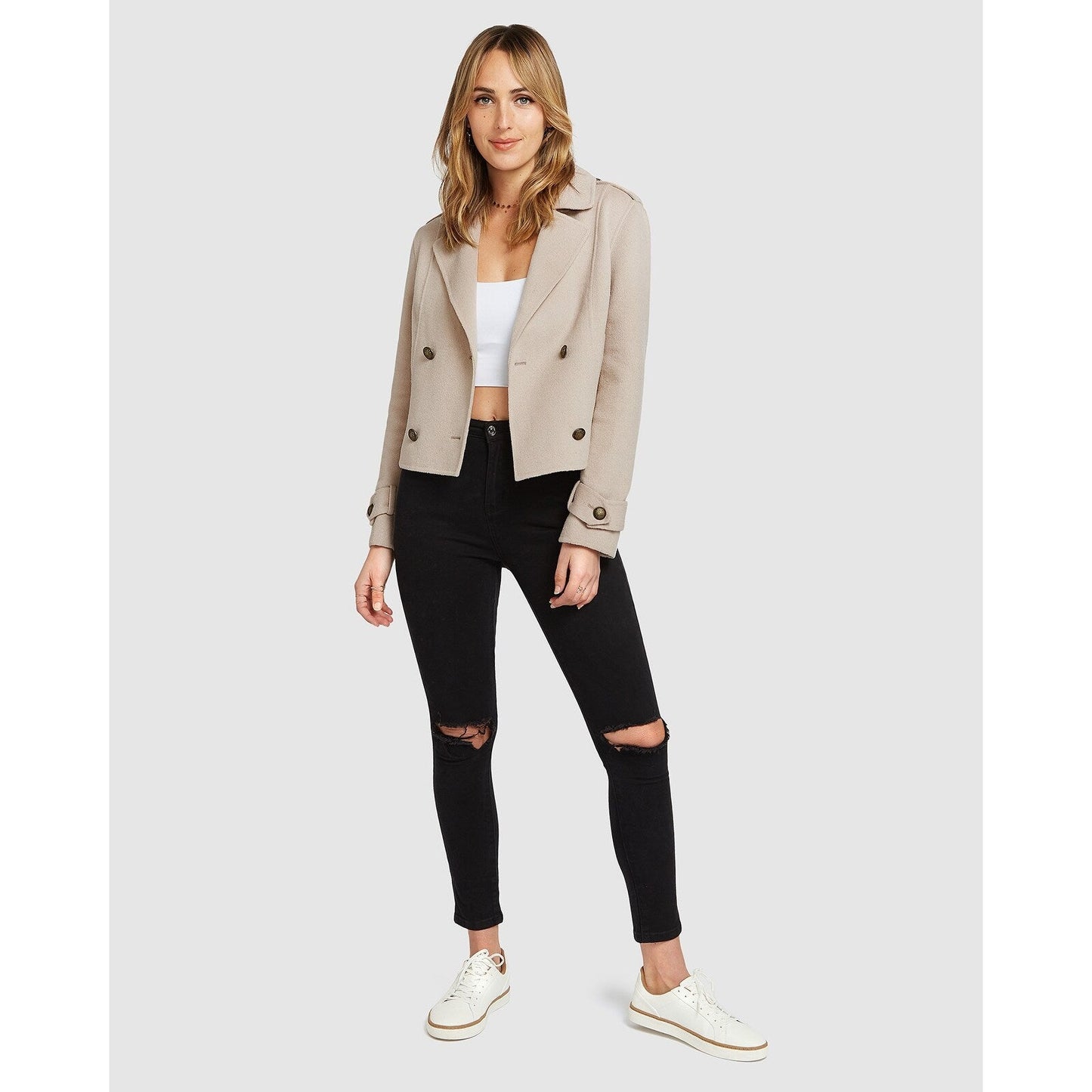 Better Off Wool Blend Military Peacoat