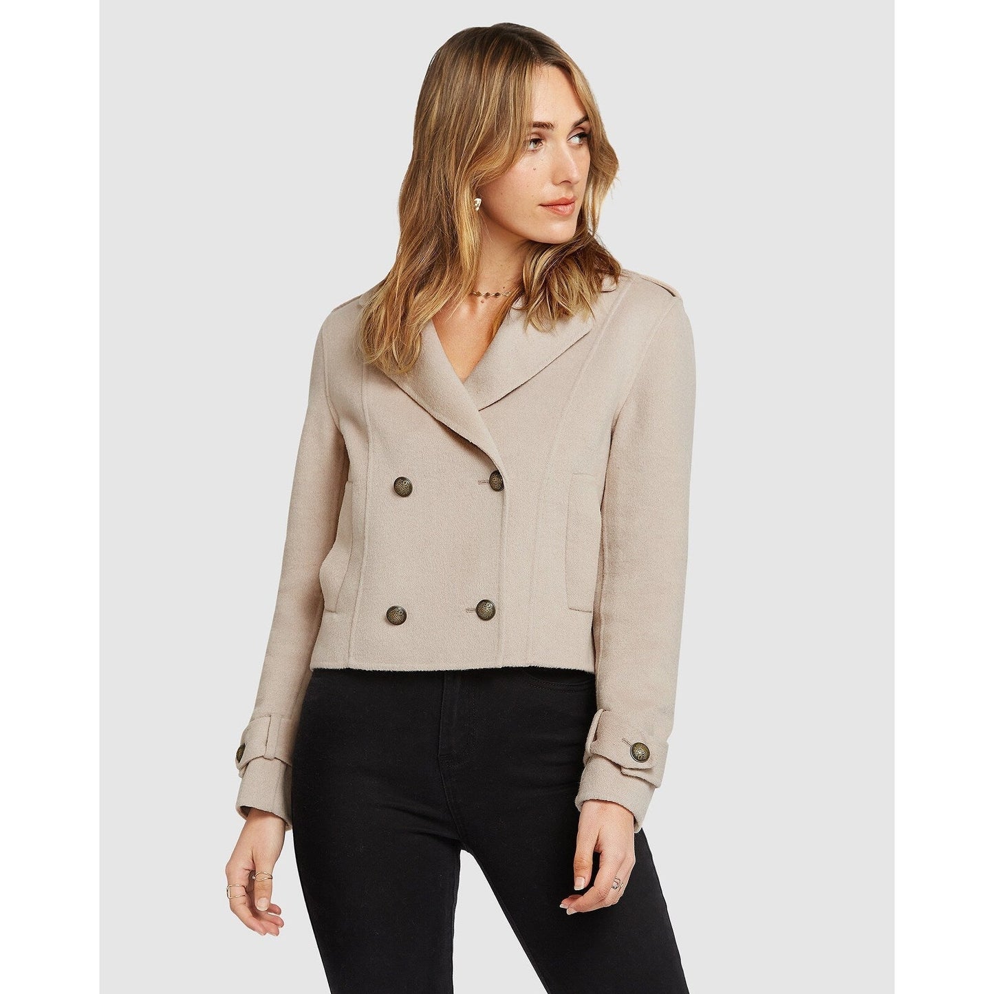 Better Off Wool Blend Military Peacoat