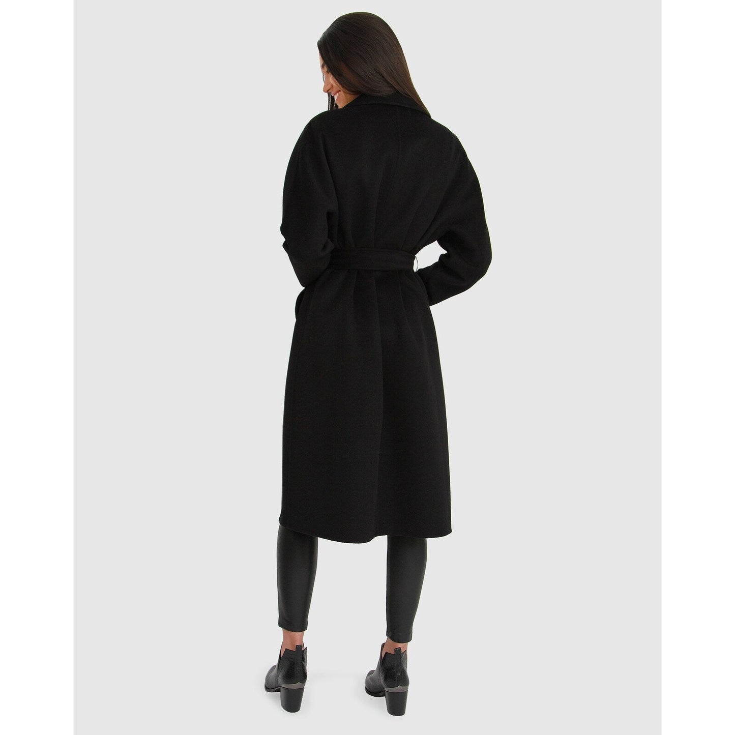 Boss Girl Double-Breasted Lined Wool Coat