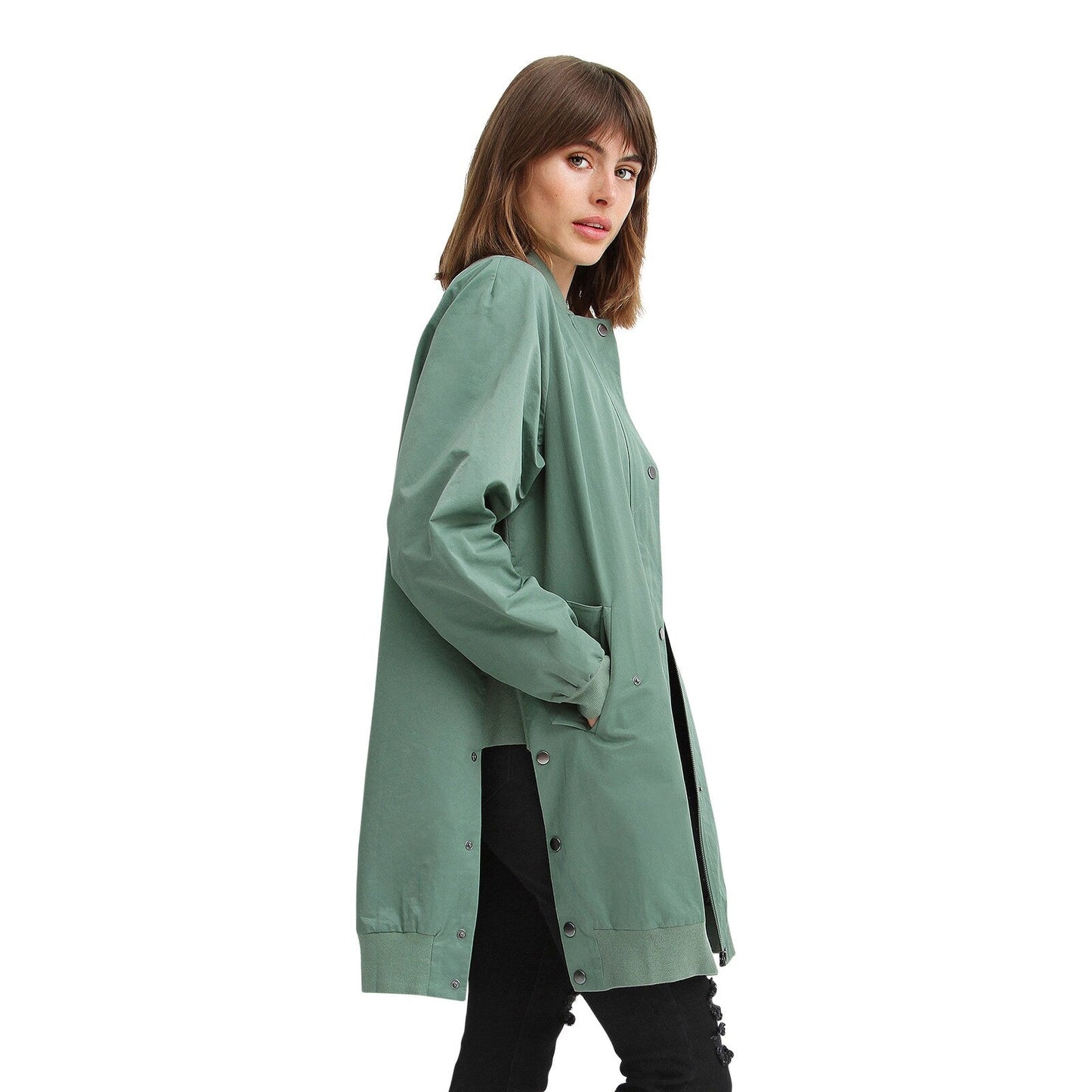 Chasing You Long Bomber Jacket
