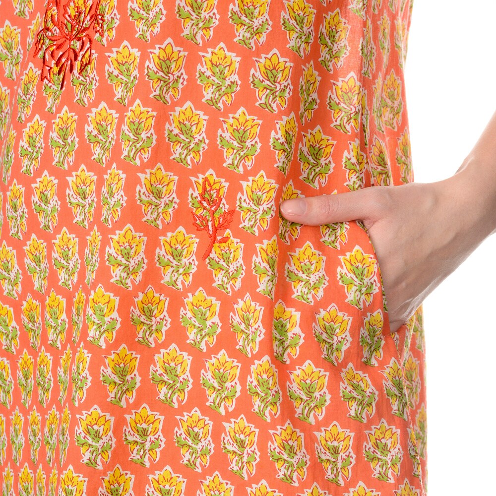 La Cera Women s Embroidered Printed Dress