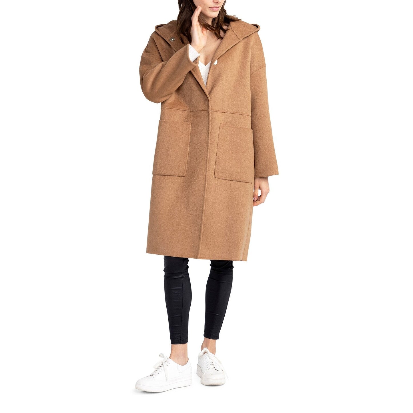 Sunday Morning Wool Blend Hooded Coat