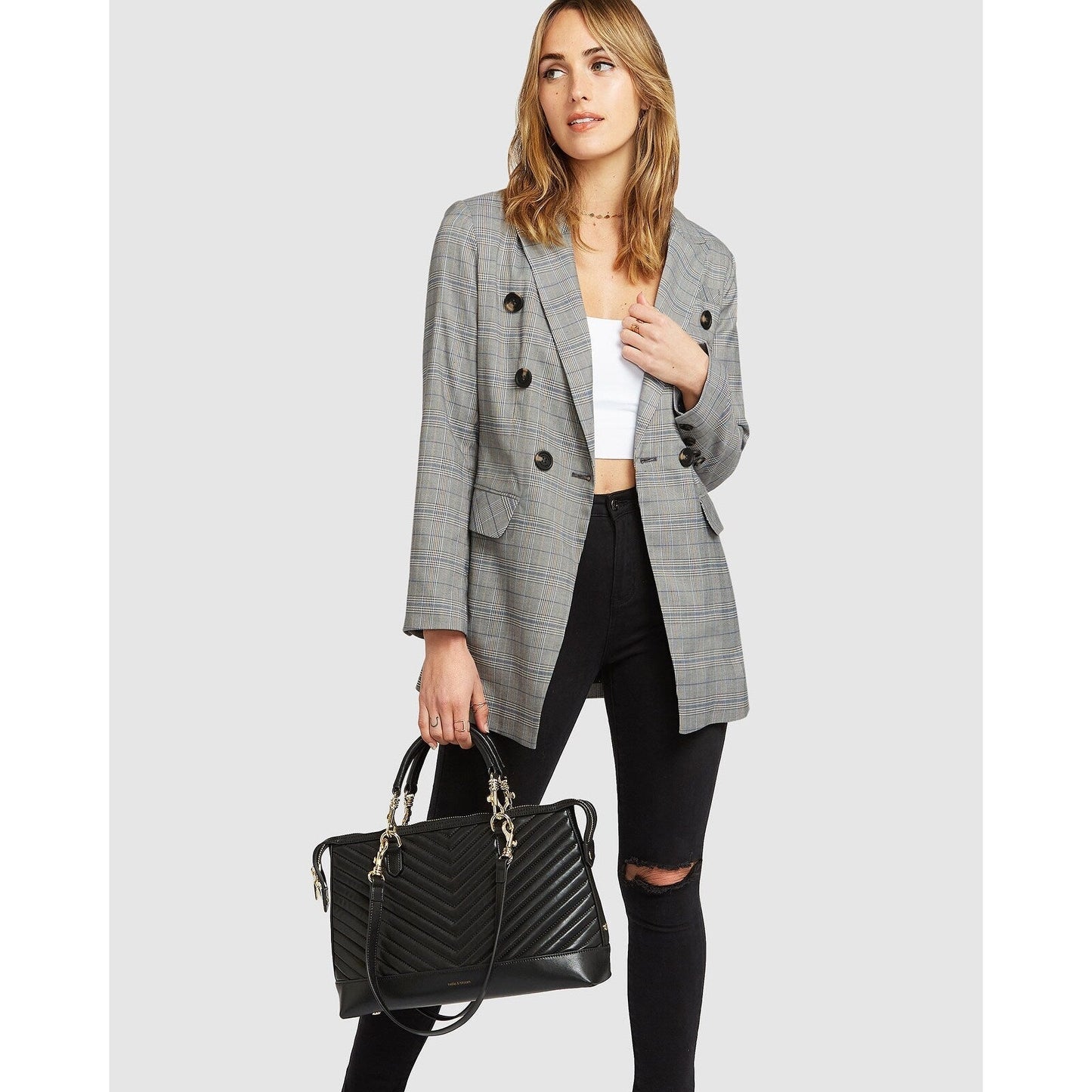 Too Cool For Work Plaid Blazer