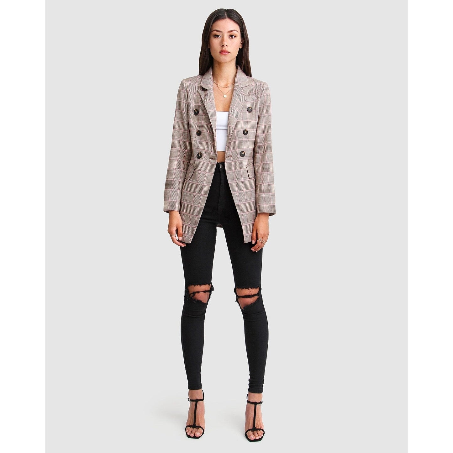 Too Cool For Work Plaid Blazer