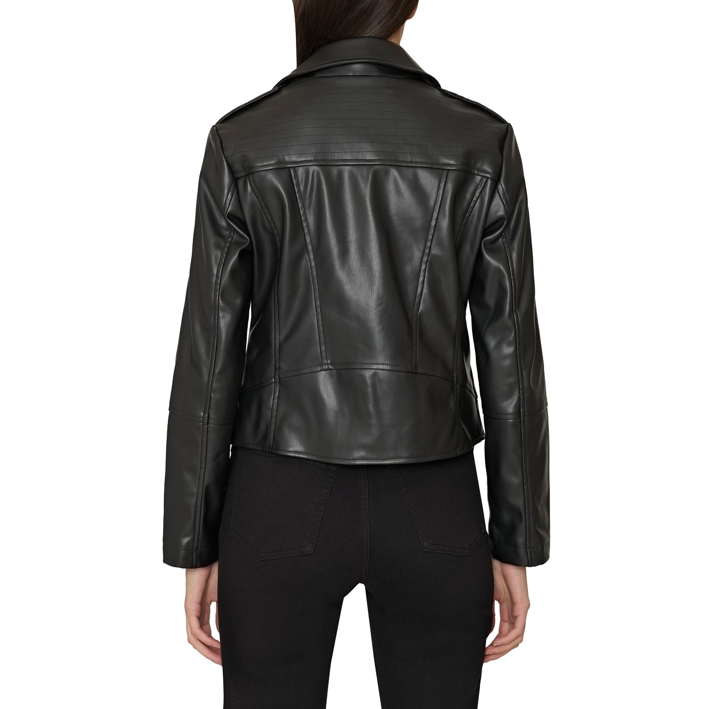 French Connection Vegan Leather Moto With Quilting
