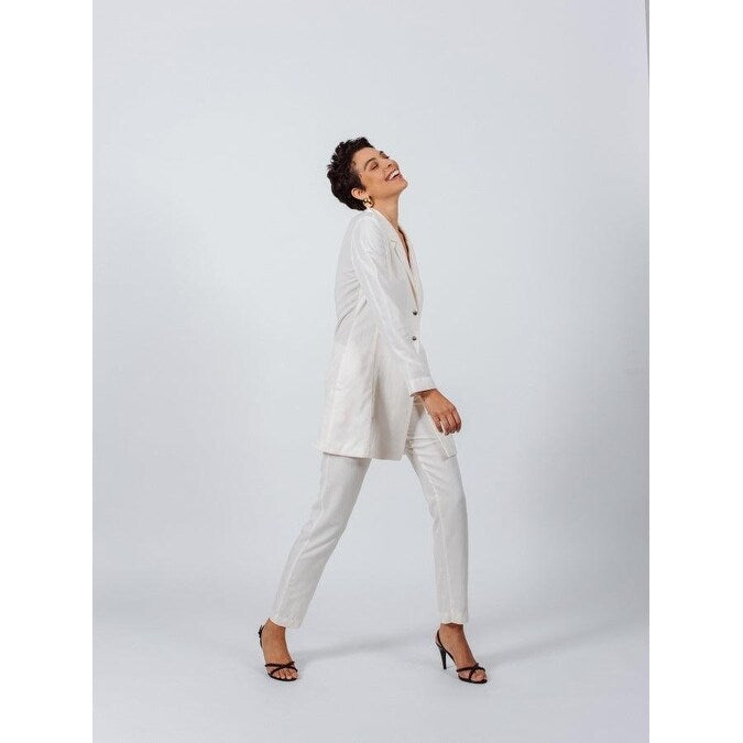 White Tailoring Slim Pants