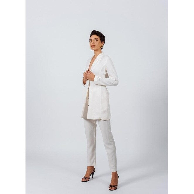 White Tailoring Slim Pants