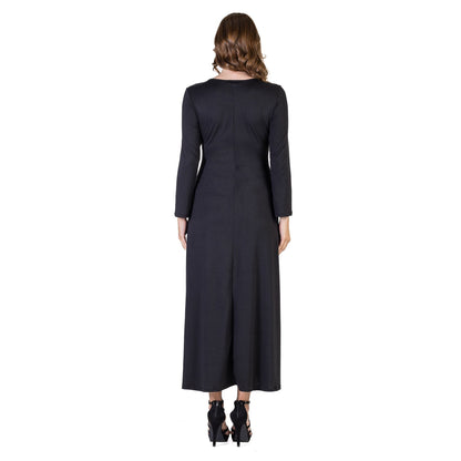 24seven Comfort Apparel Womens Long Sleeve Maxi Dress