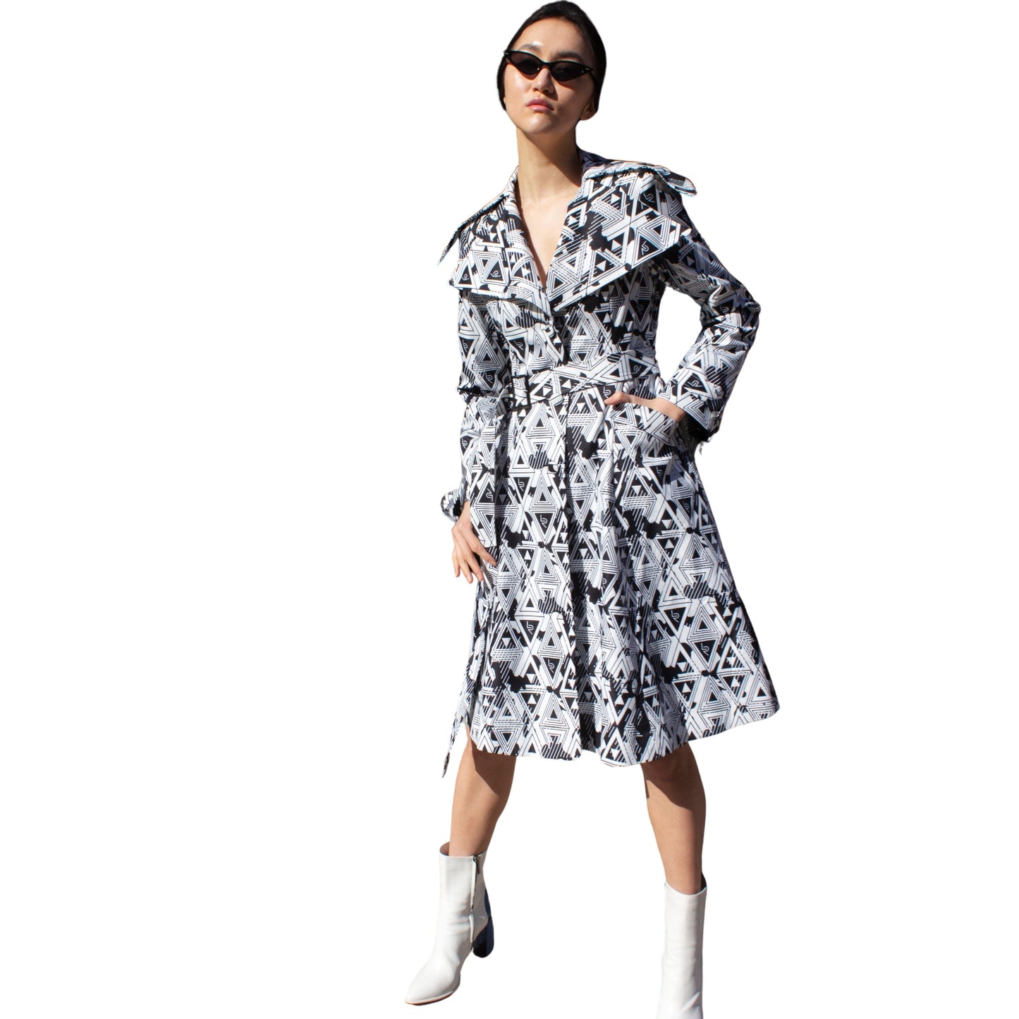 Amour Geometric Long Jacket