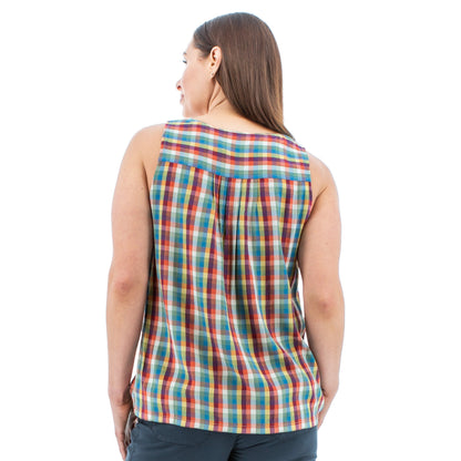 Aventura Women s Avery Keyhole Plaid Tank Top