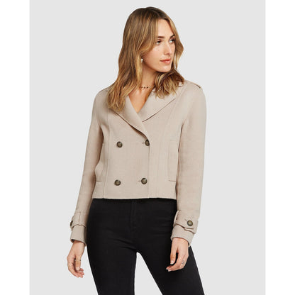 Better Off Wool Blend Military Peacoat