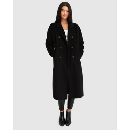 Boss Girl Double-Breasted Lined Wool Coat