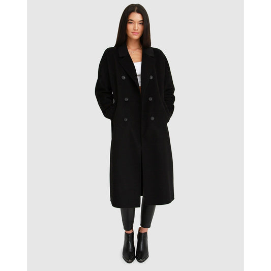 Boss Girl Double-Breasted Lined Wool Coat