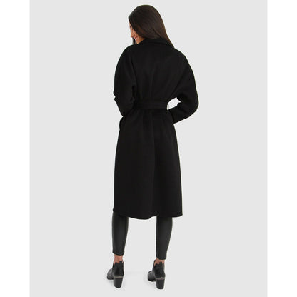 Boss Girl Double-Breasted Lined Wool Coat