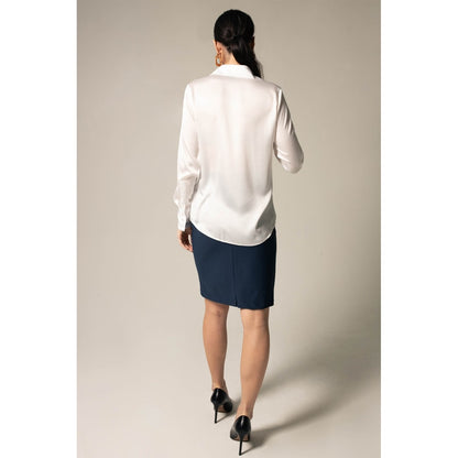 Elegance Silk Blouse in White