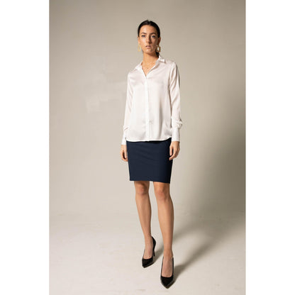 Elegance Silk Blouse in White