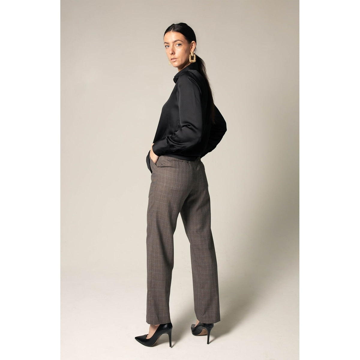 Elegance Silk Shirt in Black