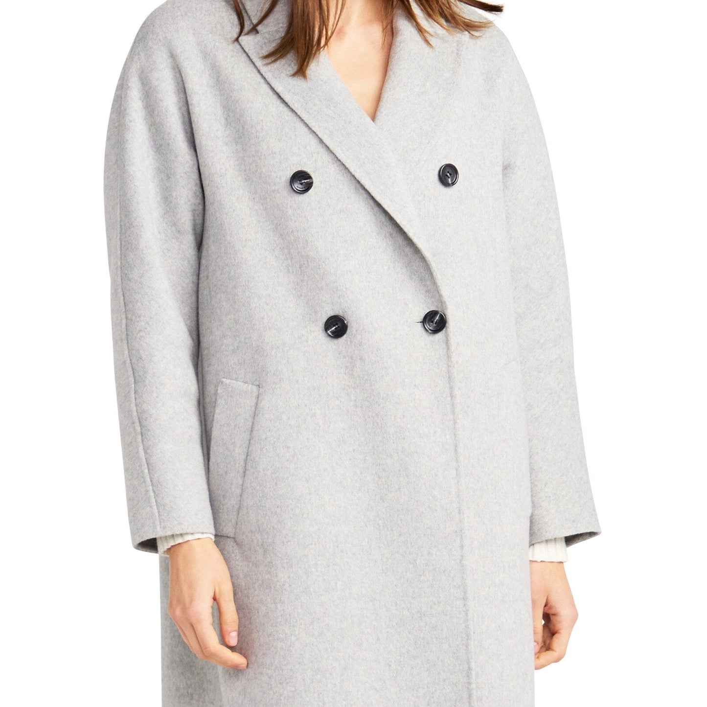 Guestlist Wool Blend Oversized Double Breasted Coat