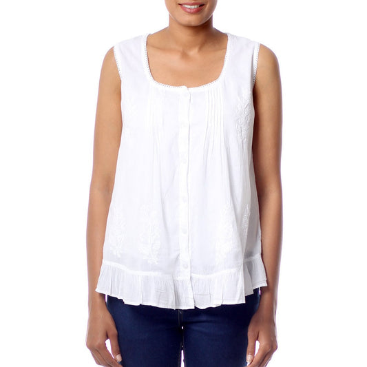 Handmade Cotton  Morning Cloud  Blouse (India)