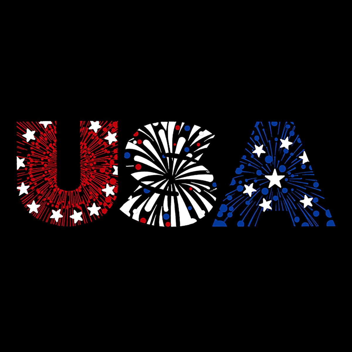 LA Pop Art Women s Premium Blend Word Art T-Shirt   USA Fireworks