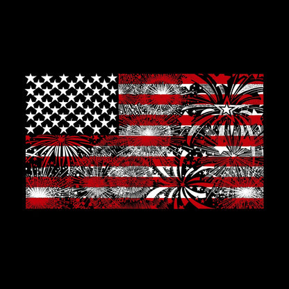 LA Pop Art Women s Word Art T-Shirt   Fireworks American Flag