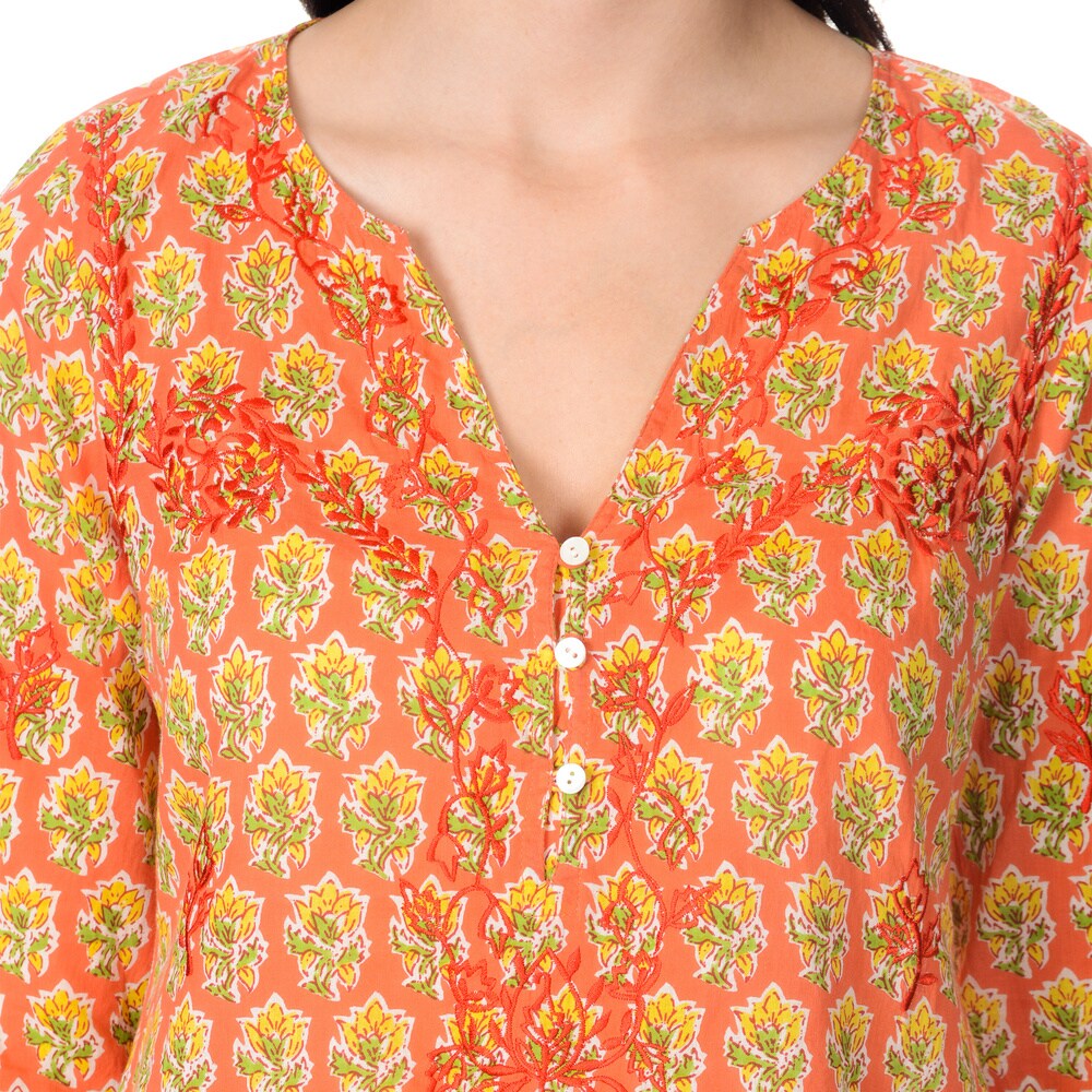 La Cera Women s Embroidered Printed Dress