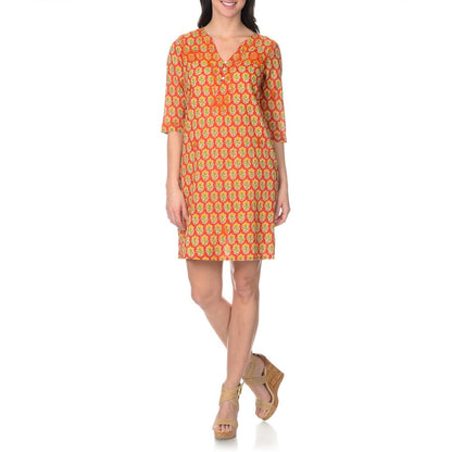 La Cera Women s Embroidered Printed Dress