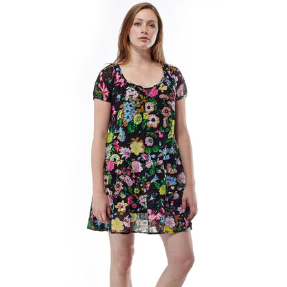 La Cera Women s Floral Print Tiered Short Dress