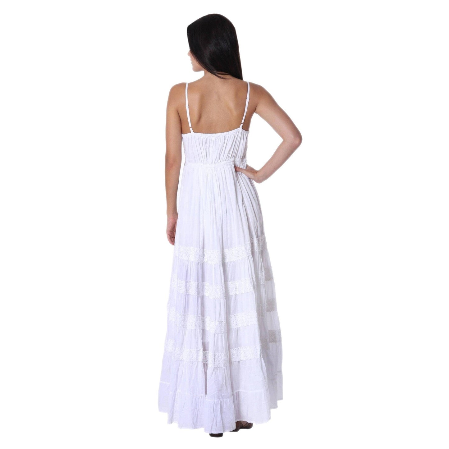 NOVICA Lucknow Summer Cotton maxi dress