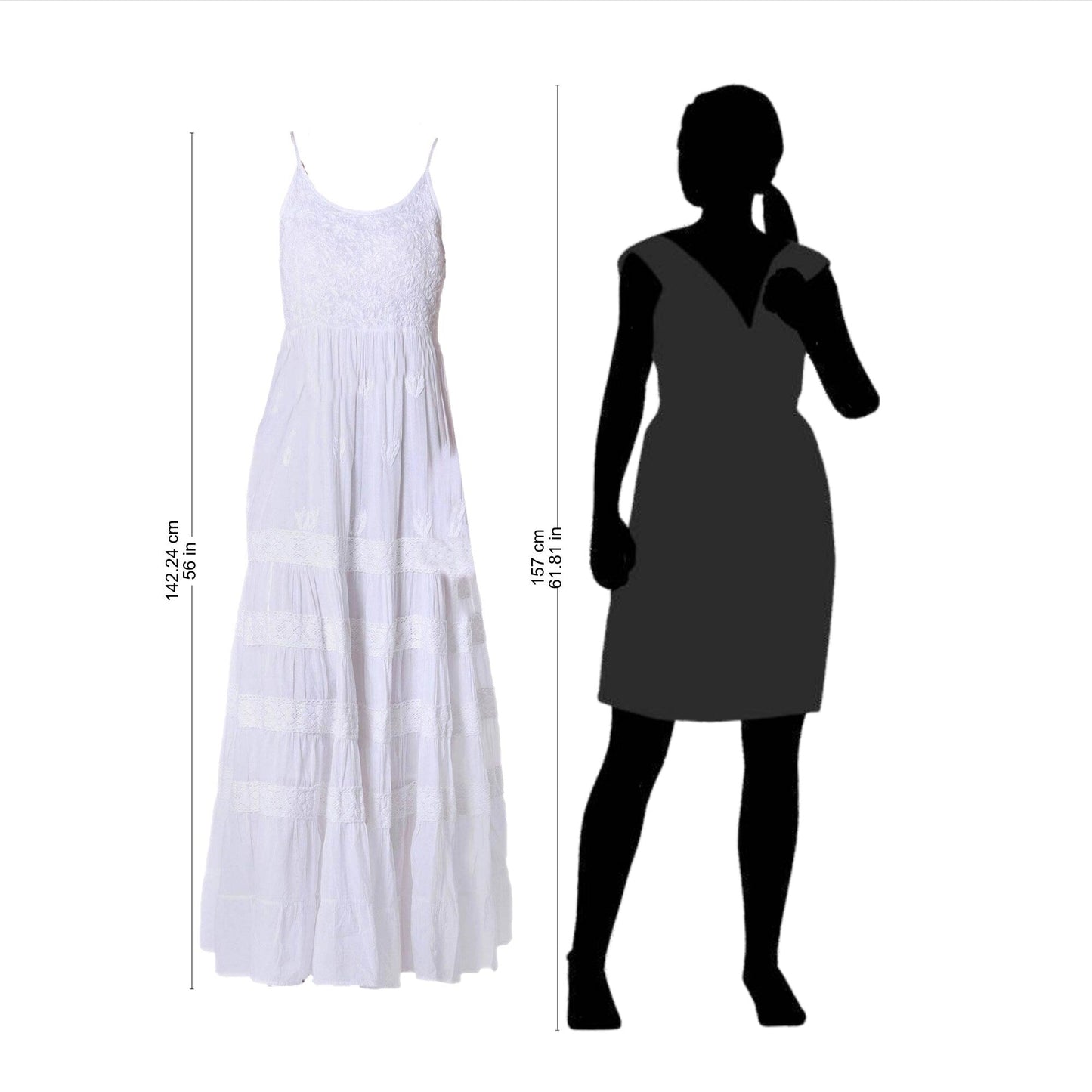 NOVICA Lucknow Summer Cotton maxi dress