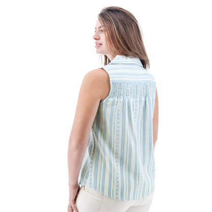 Old Ranch Women s Saguaro Smocked Button Front Tank