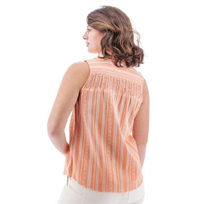 Old Ranch Women s Saguaro Smocked Button Front Tank