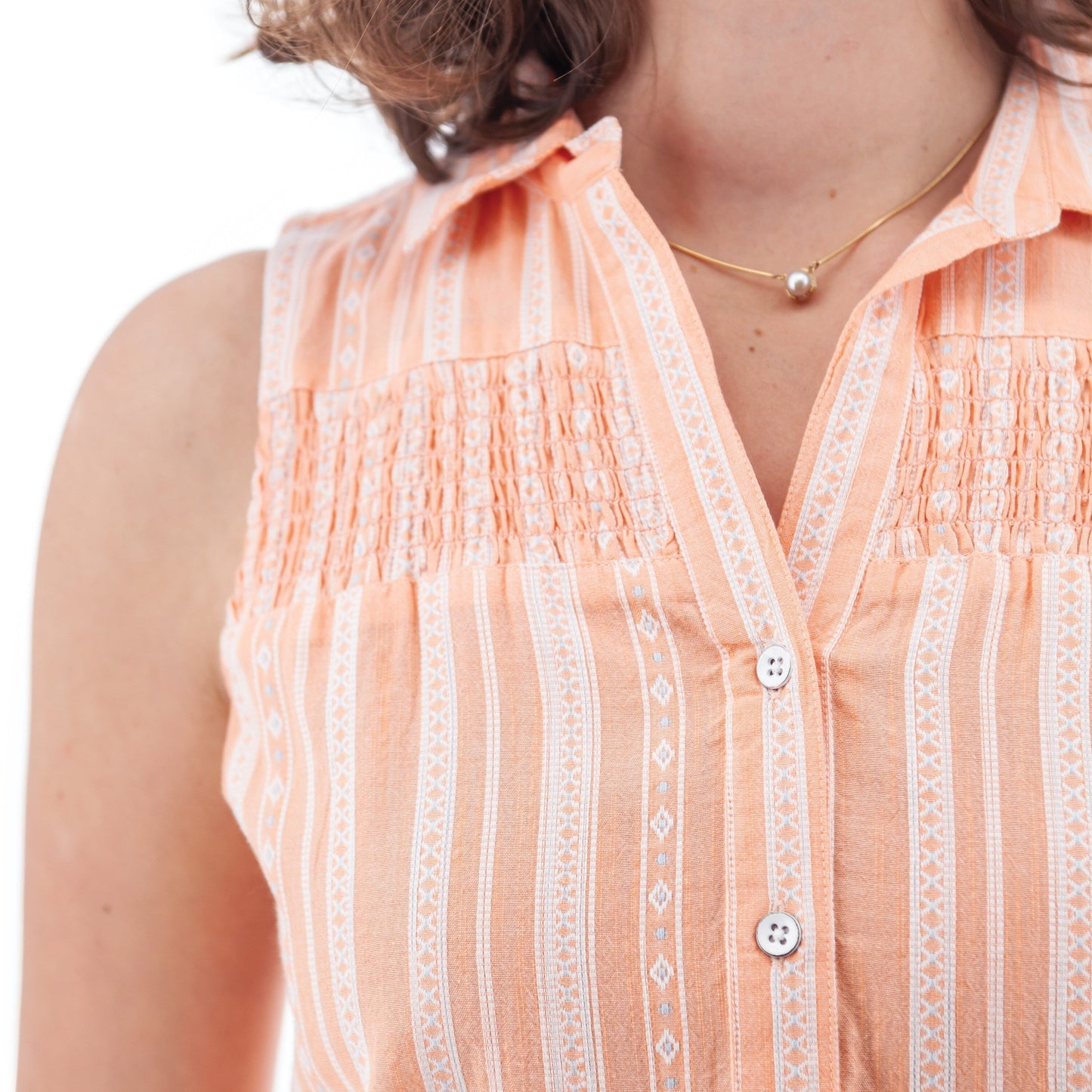 Old Ranch Women s Saguaro Smocked Button Front Tank