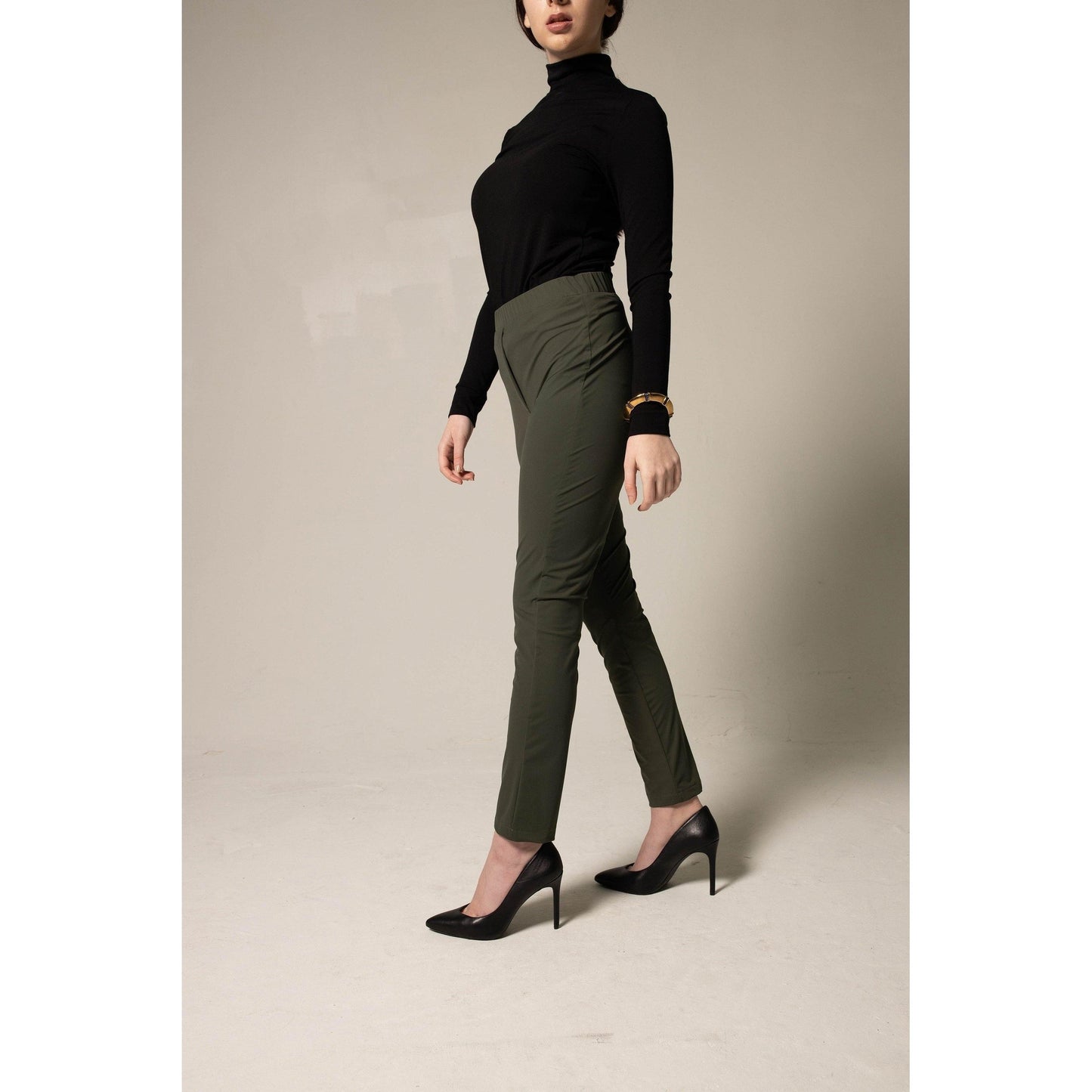 Olive Skinny Pants Women s Trousers