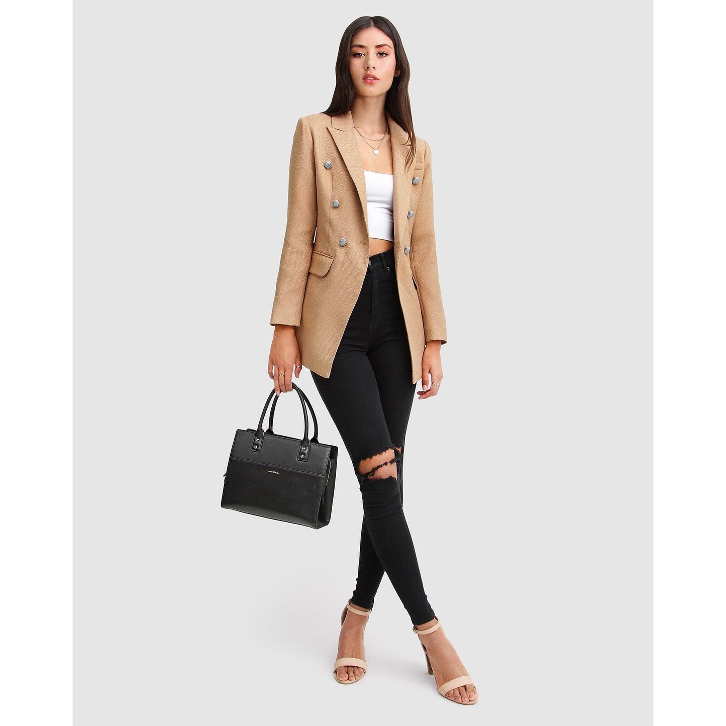 Princess Polina Textured Weave Blazer