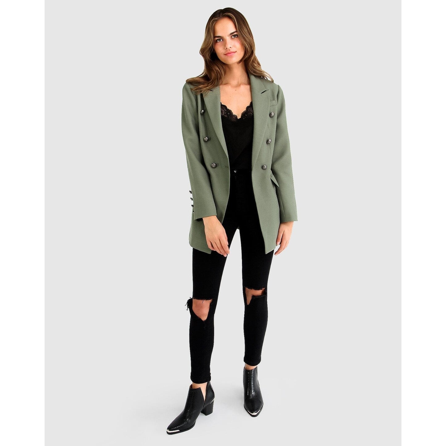 Princess Polina Textured Weave Blazer