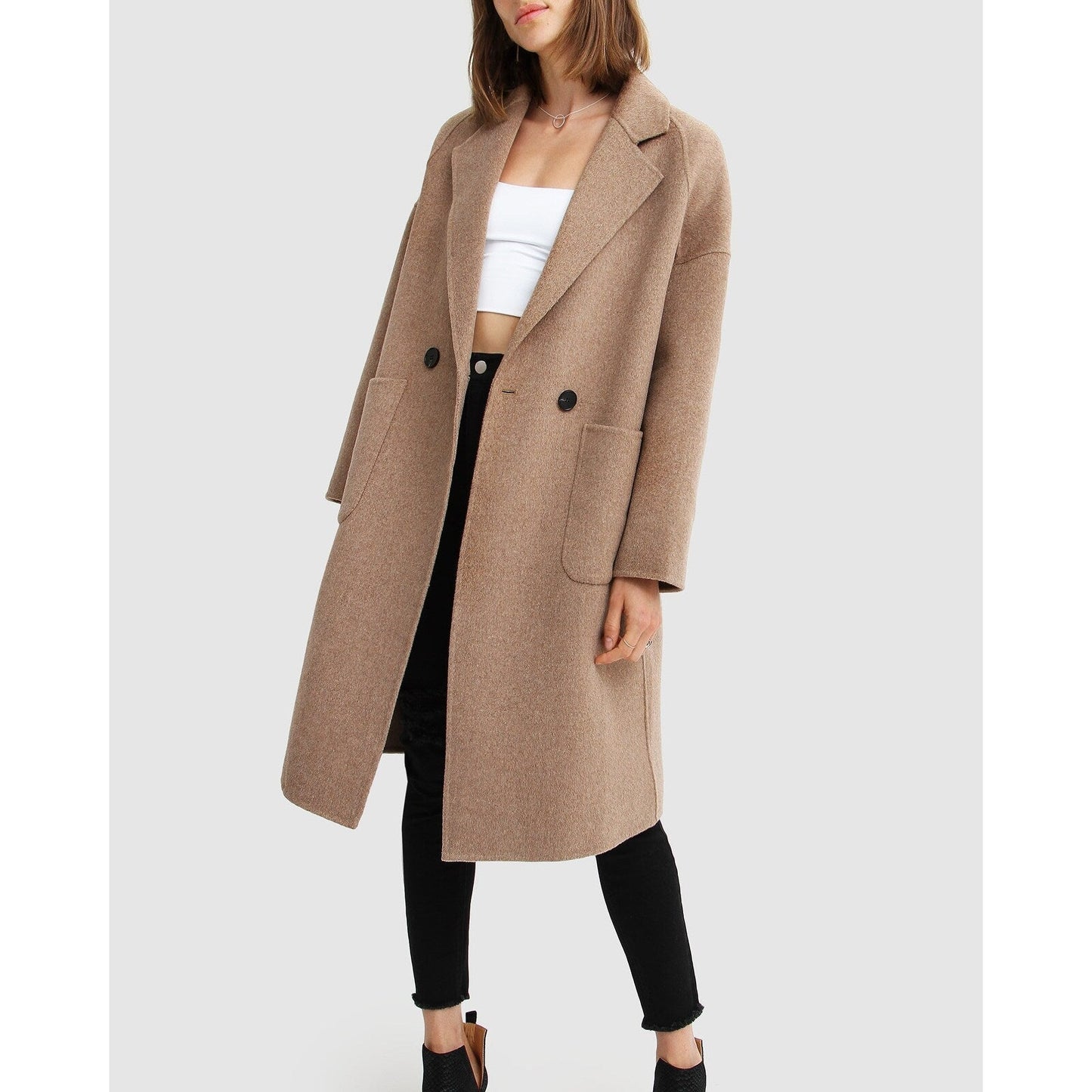 Publisher Double-Breasted Wool Blend Coat