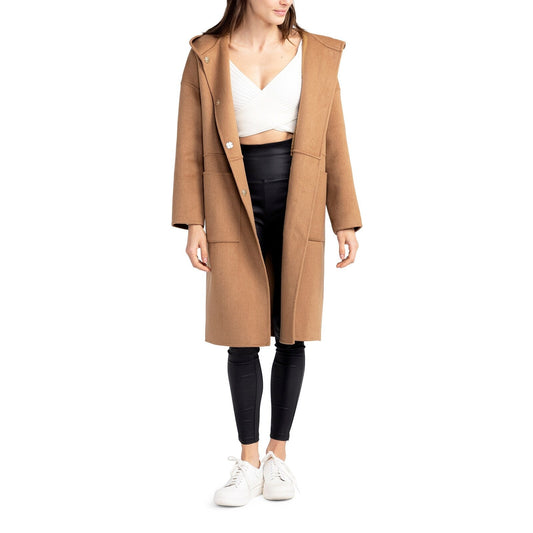 Sunday Morning Wool Blend Hooded Coat