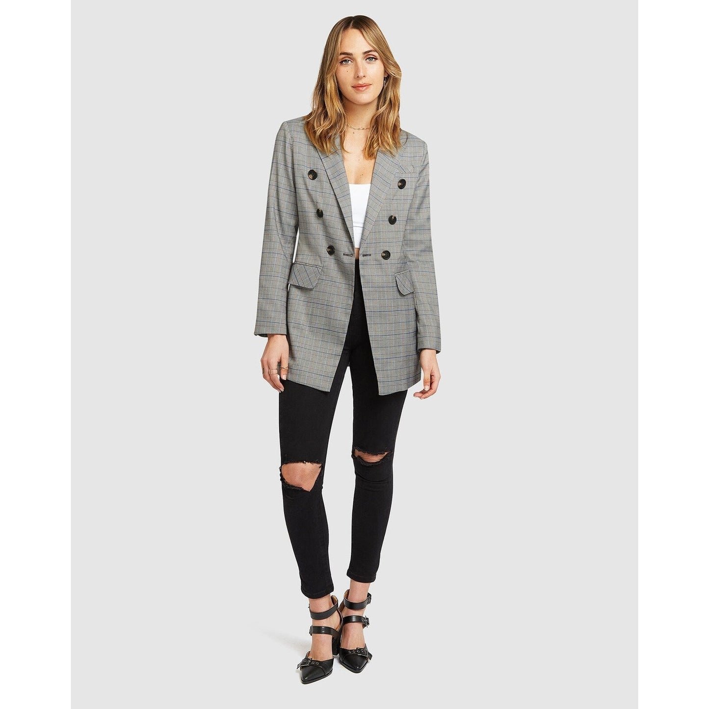 Too Cool For Work Plaid Blazer