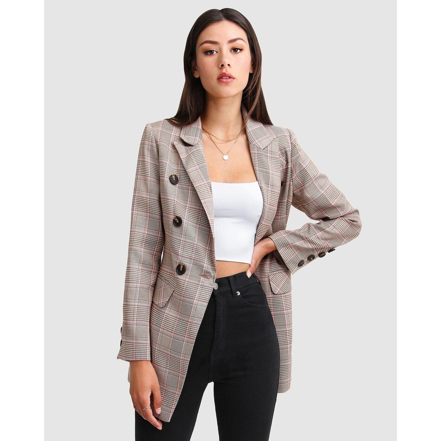 Too Cool For Work Plaid Blazer