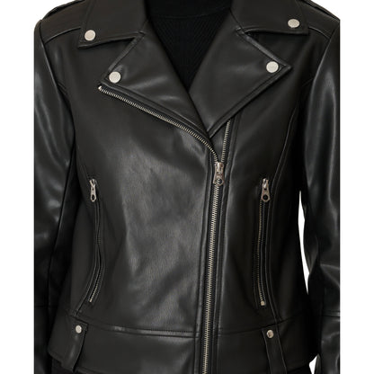 French Connection Vegan Leather Moto With Quilting