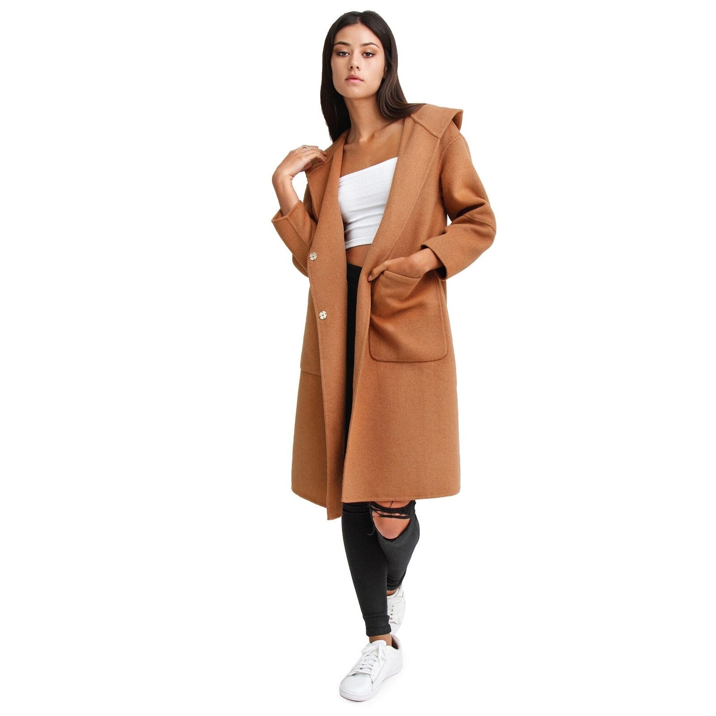 Walk This Way Wool Blend Oversized Coat